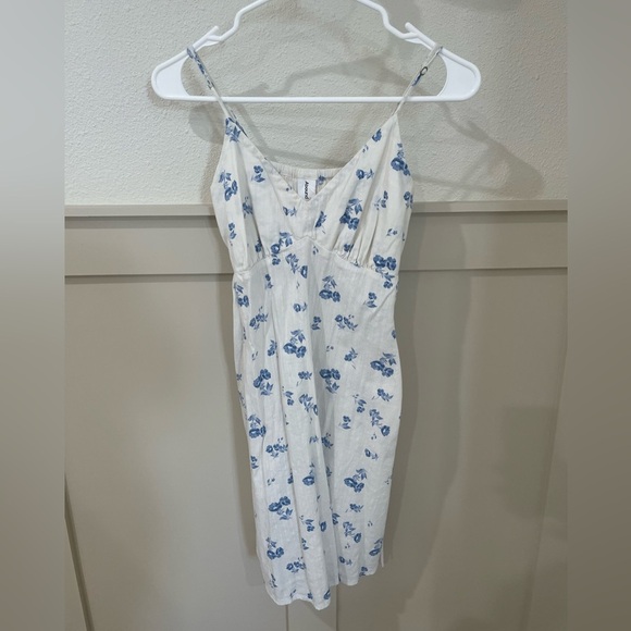 Abound Blue and White Floral Spaghetti Strap Mini Dress - Picture 1 of 6